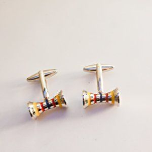 Multi Color Stripe Cufflinks